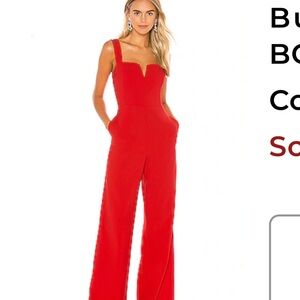 BCBG Striking Red Jumpsuit